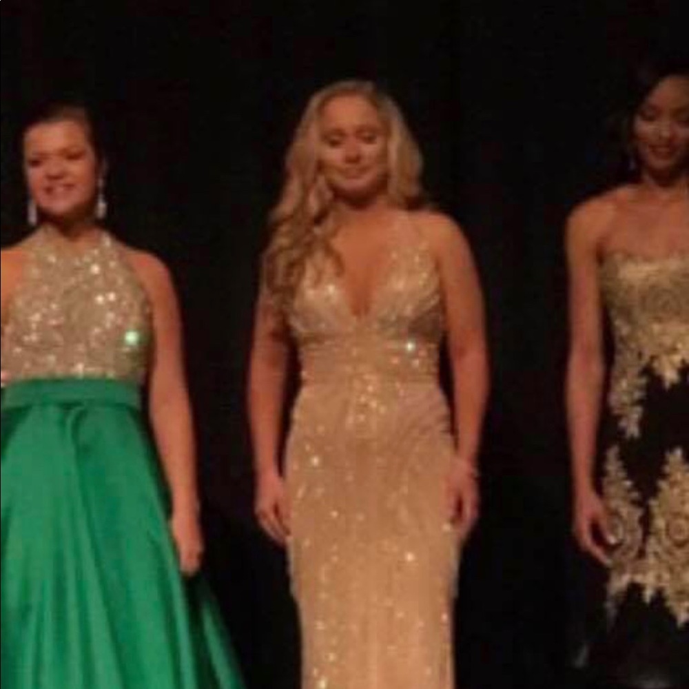 Johnathan Kayne Champagne Gold Dress
